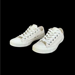 Converse Low-Top Canvas Sneakers in Cream